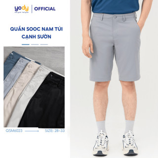 Quần short nam YODY quần đùi kaki dáng lửng co dãn thoải mái TRA - QSM6023