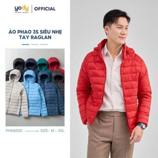 Áo phao nam Yody 3S siêu nhẹ tay raglan áo khoác siêu ấm giữ nhiệt cản gió PHM6005