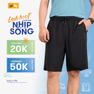 Quần short nam Yody sport quần đùi thể thao chất gió mát, thoát mồ hôi, co dãn thoải mái - SQM6021