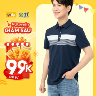 [ Sale 20%] Áo polo nam YODY áo phông nam cổ bẻ mắt chim in phối ngực trẻ trung thoáng mát - APM6171