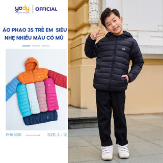 Áo phao 3S trẻ em YODY siêu nhẹ ấm áp nhiều màu có mũ dễ thương TRA - PHK5001