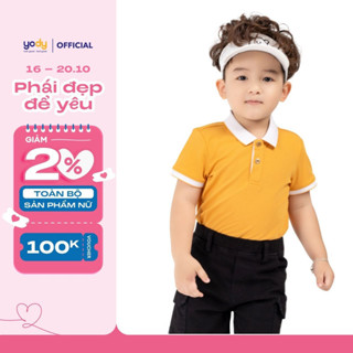 Áo polo kid Yody áo phông cộc tay cổ bẻ cho bé vải cotton cafe APK5179