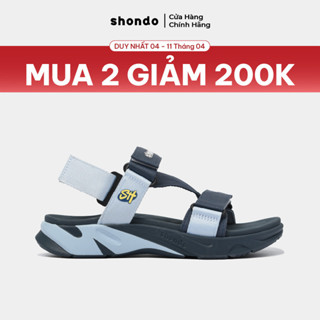 Giày Sandals Nam Nữ SHONDO F8 Êm Ái, Thời Trang Màu Xanh Đen Xanh Tím Pastel F8M3913