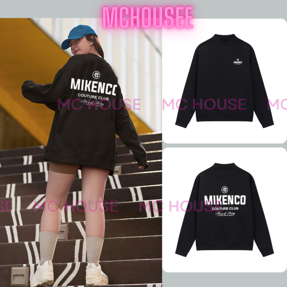 Áo nỉ Sweater Mikenco Basic Kiểu Dáng Unisex Dành Cho Nam Nữ Đầy Đủ Tag Mác