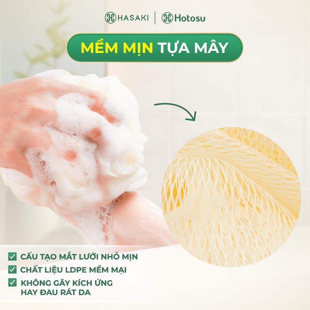 [DAILY] Bông tắm Hotosu Premium Bath Sponge Mềm Mịn Cao Cấp Hasaki Sản Phẩm Chính Hãng | BigBuy360 - bigbuy360.vn