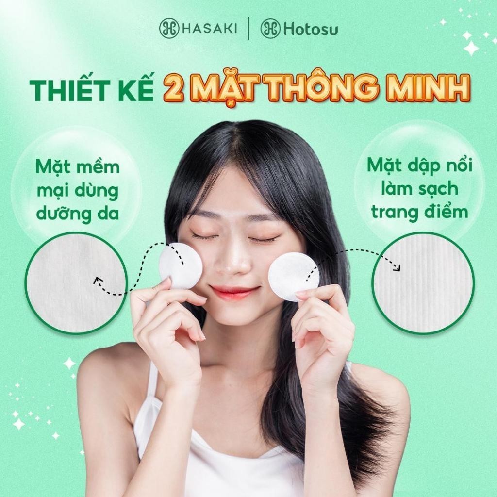 [DAILY] [100% COTTON] Bông Tẩy Trang Hotosu Cao Cấp Túi 150 Miếng/Hộp 80 Miếng Hasaki Sản Phẩm Chính Hãng | BigBuy360 - bigbuy360.vn
