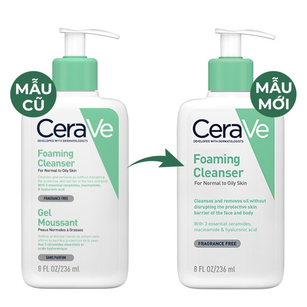 Sữa Rửa Mặt Cerave Sạch Sâu Cho Da Thường Đến Da Dầu, Da Khô Hasaki Sản Phẩm Chính Hãng