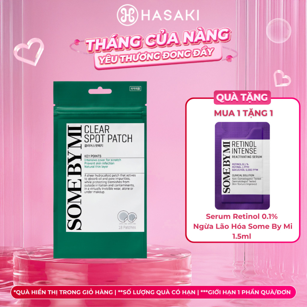 Miếng Dán Mụn Some By Mi Clear Spot Patch 18 Miếng Hasaki Sản phẩm chính hãng