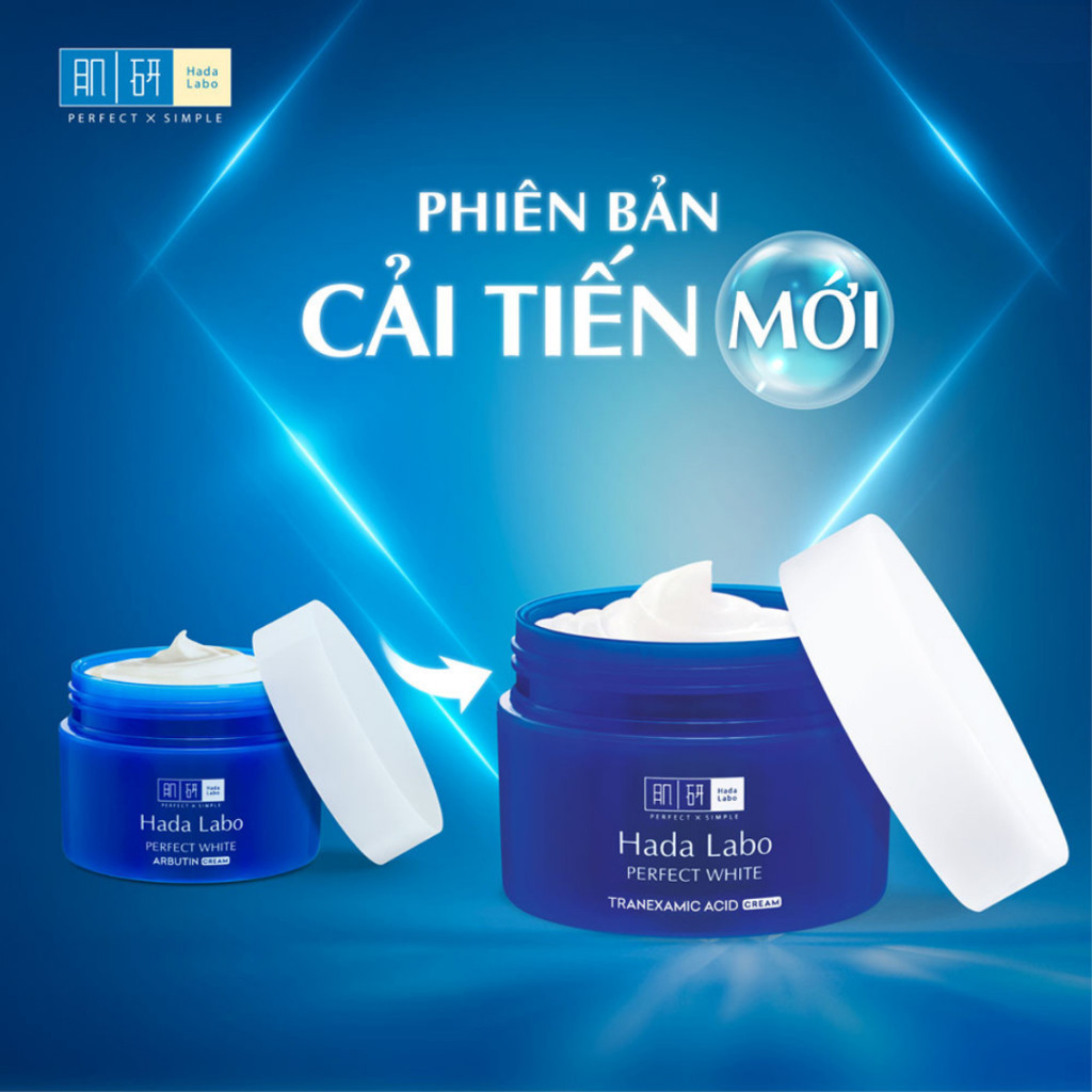 Kem Dưỡng Trắng Hada Labo Cho Mọi Loại Da Perfect White Arbutin Cream 50g Hasaki Sản Phẩm Chính Hãng