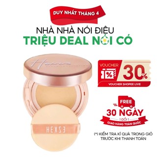 Cushion cấp ẩm kiềm dầu lâu trôi HEXZE 15g, phấn nước căng bóng, nâng tone tự nhiên (2 lõix15g)