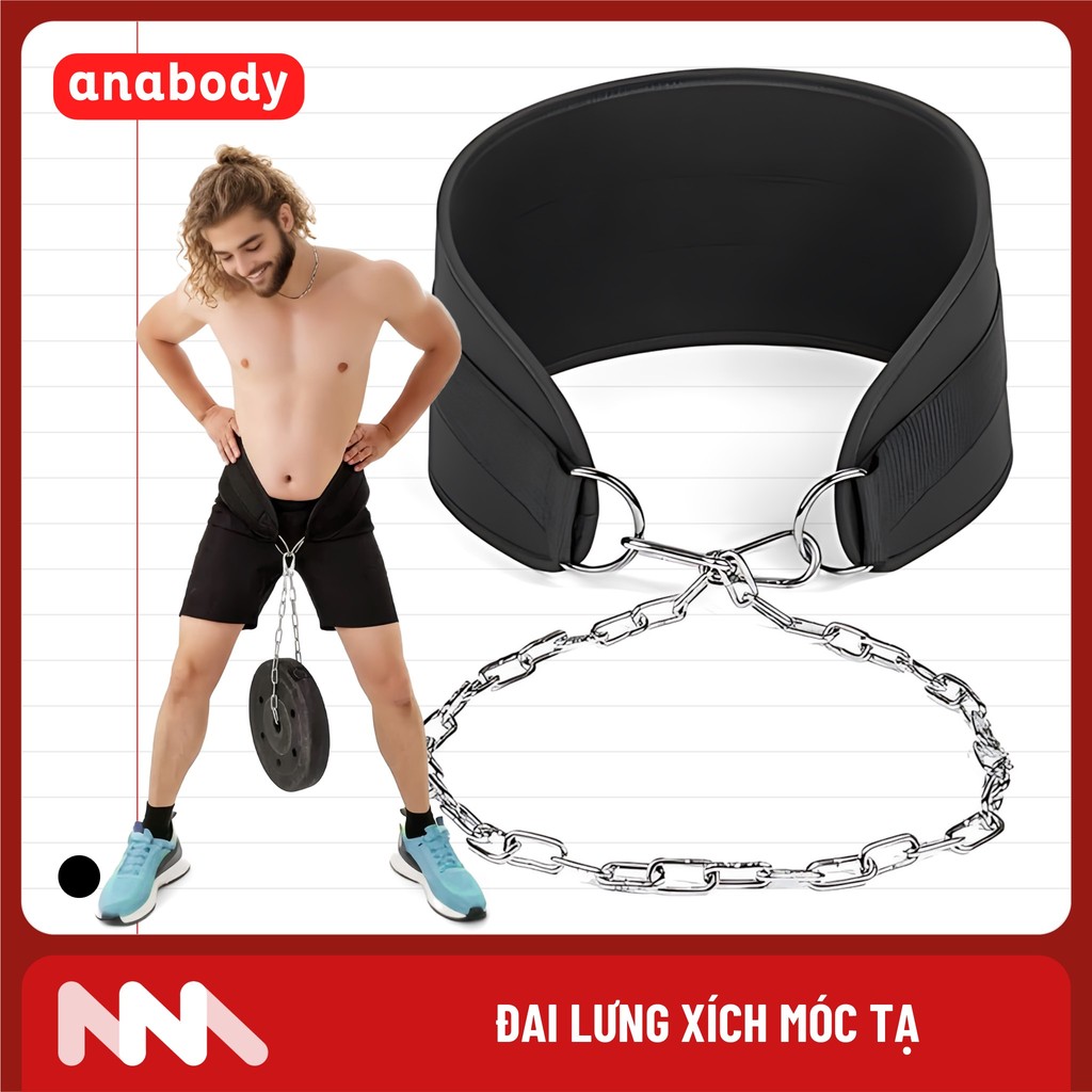 Đai Lưng Xích Móc Tạ Dip Belt, Đai Đeo Tạ Thể Thao | Giá Sỉ
