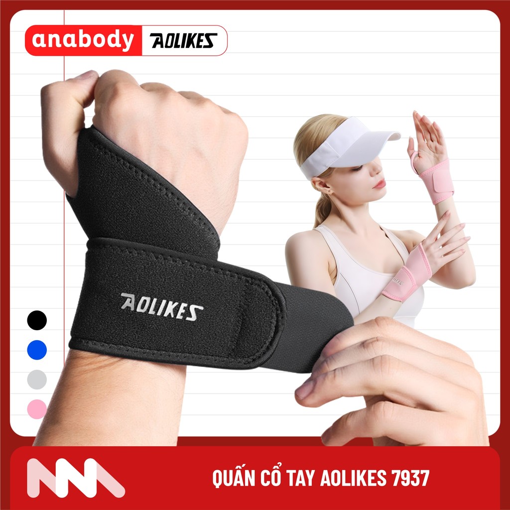 Băng Quấn Cổ Tay, Bảo Vệ Khớp Tay Aolikes A-7937 Cao Cấp Chính Hãng - AL7937