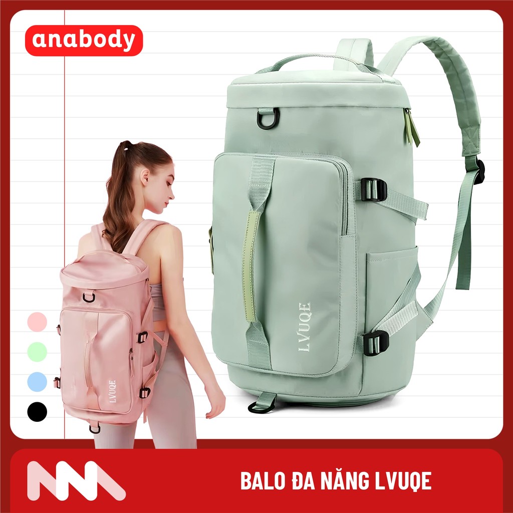 Balo Kiêm Túi  Du Lịch LVQUE, Đa Năng, Chống Thấm Nước, Có Ngăn Để Giày, Dày Dặn, Thời Trang - BaloL