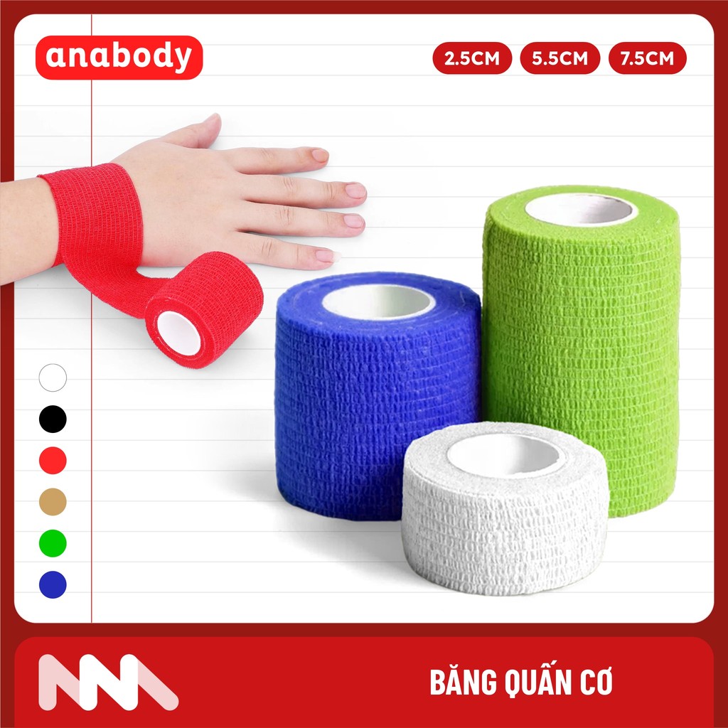 Băng Quấn Cơ Thể Thao Cao Su Non Chống Chấn Thương, Hỗ Trợ Luyện Tập | Quấn Cổ Tay, Cổ Chân