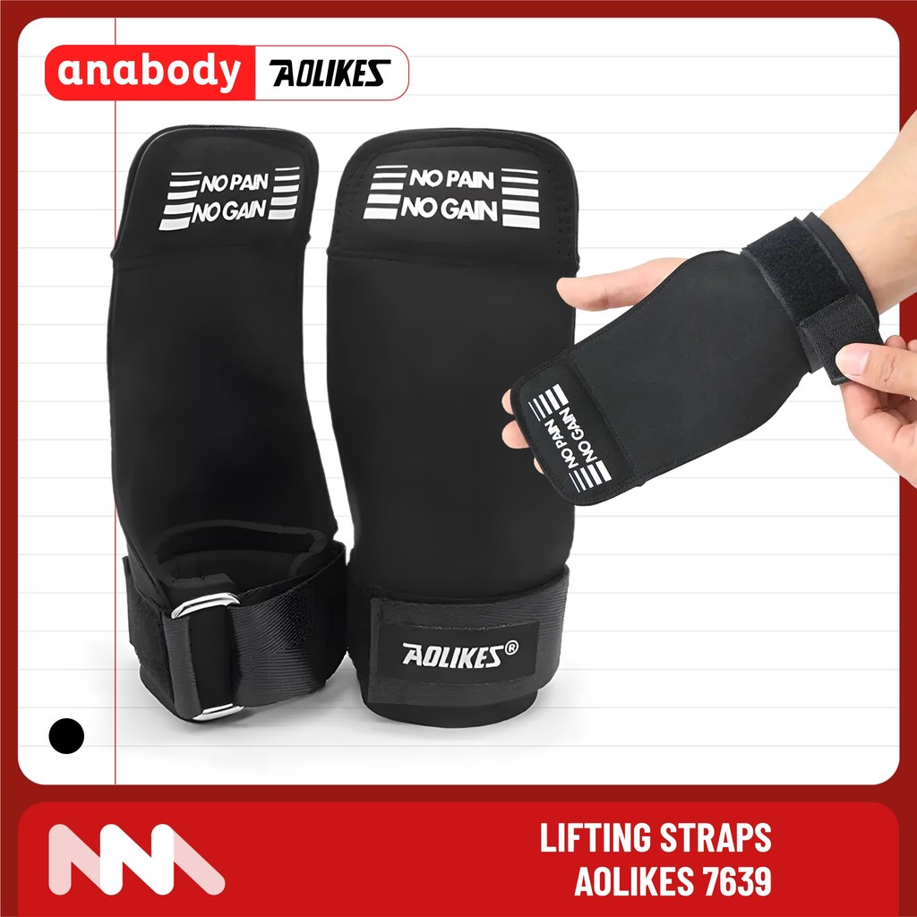 Găng Tay Tập Gym Lifting Aolikes Cao Cấp Chính Hãng HW-7639 | Strap Aolikes