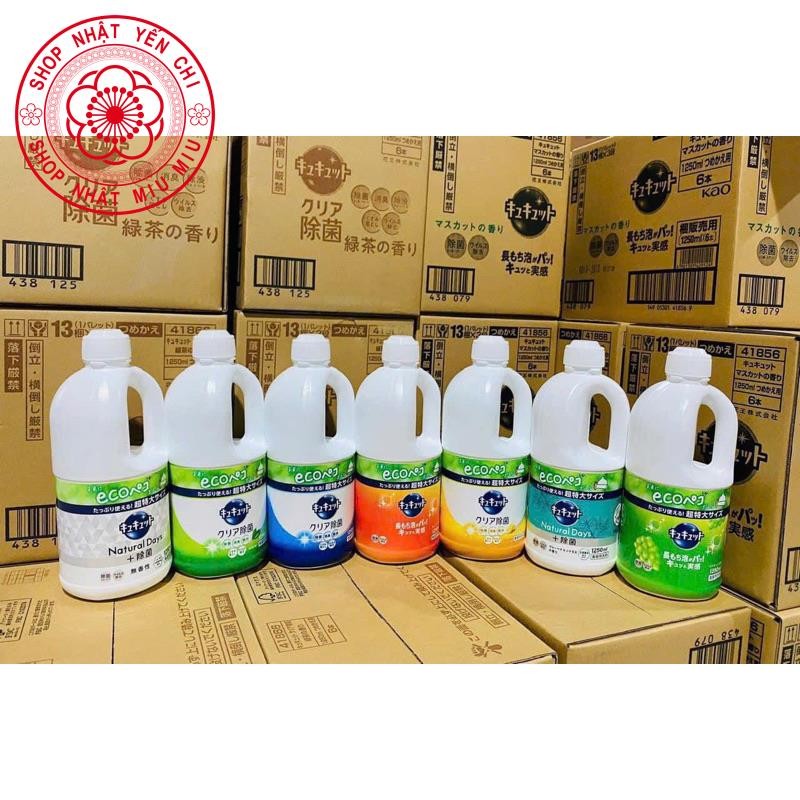 Nước rửa chén bát Kao 1380 ml Nhật bản đậm đặc (nước rửa bát Kao)
