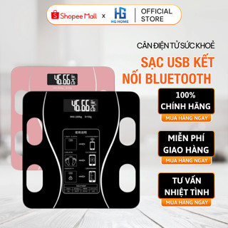 Cân Điện Tử Sức Khoẻ HGHOME Sạc USB Kết Nối Bluetooth Phân Tích Chỉ Số Cơ Thể Cân Tối Đa 180KG