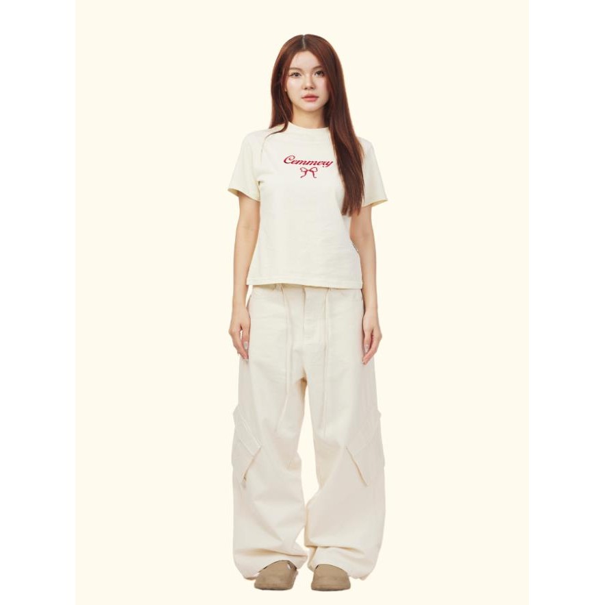 Áo Baby Tee CEMMERY Local Brand Chính Hãng Ribbon Baby Tee cổ cao 2 màu sgenz | BigBuy360 - bigbuy360.vn