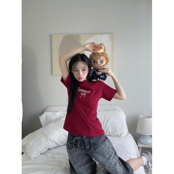Áo Baby Tee CEMMERY Local Brand Chính Hãng Ribbon Baby Tee cổ cao 2 màu sgenz | BigBuy360 - bigbuy360.vn