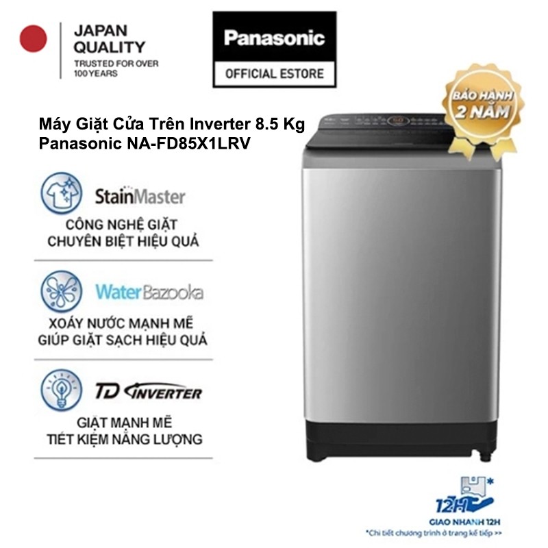 [LIVESTREAM] Máy Giặt Cửa Trên Panasonic Inverter 8.5 Kg NA-FD85X1LRV - Bảo Hành 2 năm