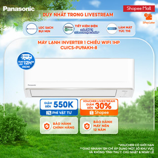 [LIVESTREAM] Máy lạnh/ Điều hòa Panasonic Inverter CU/CS-PU9AKH-8 - Công suất 1HP - Một chiều