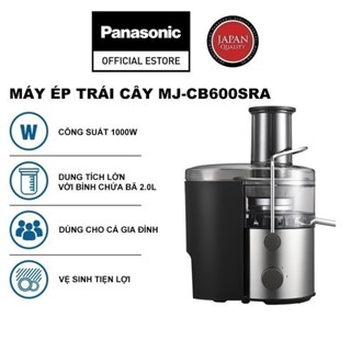 Máy ép trái cây Panasonic MJ-CB600SRA-Ép nhanh nghiền kiệt với mâm xay 100% kim loại