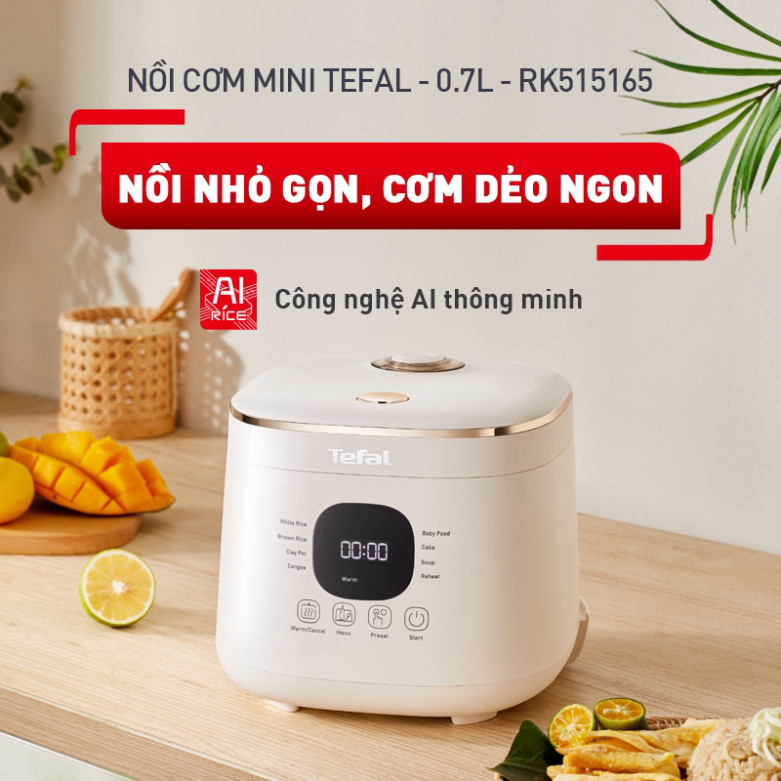 Nồi Cơm Điện Tử Tefal RK515168 Mini Dung Tích 0.7 Lít - Bảo Hành Chính Hãng 2 Năm
