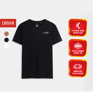 Áo phông nam CANIFA áo thun chất cotton form rộng có hình in 8TS23W005