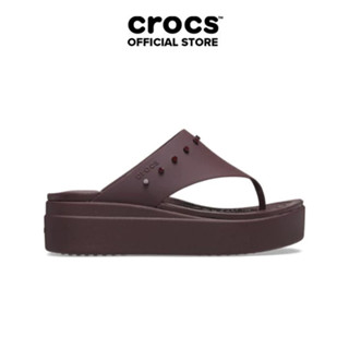 Dép Xỏ Ngón Nữ Crocs Brooklyn Studded - Dark Cherry