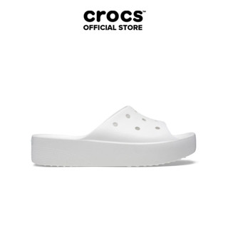 Dép Quai Ngang Nữ Crocs Classic Platform - White