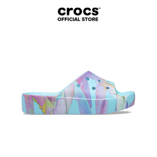 Dép quai ngang Nữ Crocs Classic Platform Palm Print