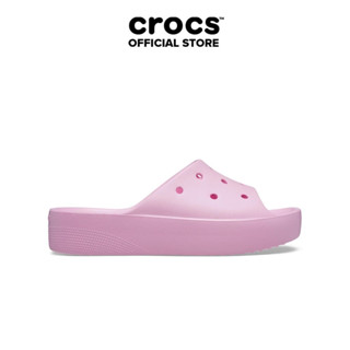Dép Quai Ngang Nữ Crocs Classic Platform - Flamingo