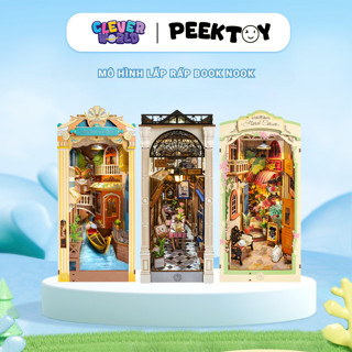 [BẢN MỚI] Mô Hình Book Nook Robotime Rolife, Nhà Búp Bê Gỗ Tự Lắp Kèm Cửa Chống Bụi, Đèn Led Clever Box