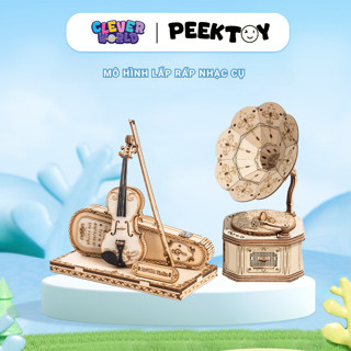 Mô Hình Lắp Ráp Nhạc Cụ Đàn Piano, Violin, Guitar, Máy Phát Nhạc Robotime, Đồ Chơi Lắp Ghép Gỗ 3D DIY Clever Box