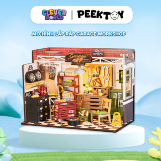 Mô Hình Lắp Ráp Nhà Búp Bê Robotime Rolife Garage Workshop, Nhà Gỗ Tự Lắp, Nhà Lắp Ghép Mini Clever Box
