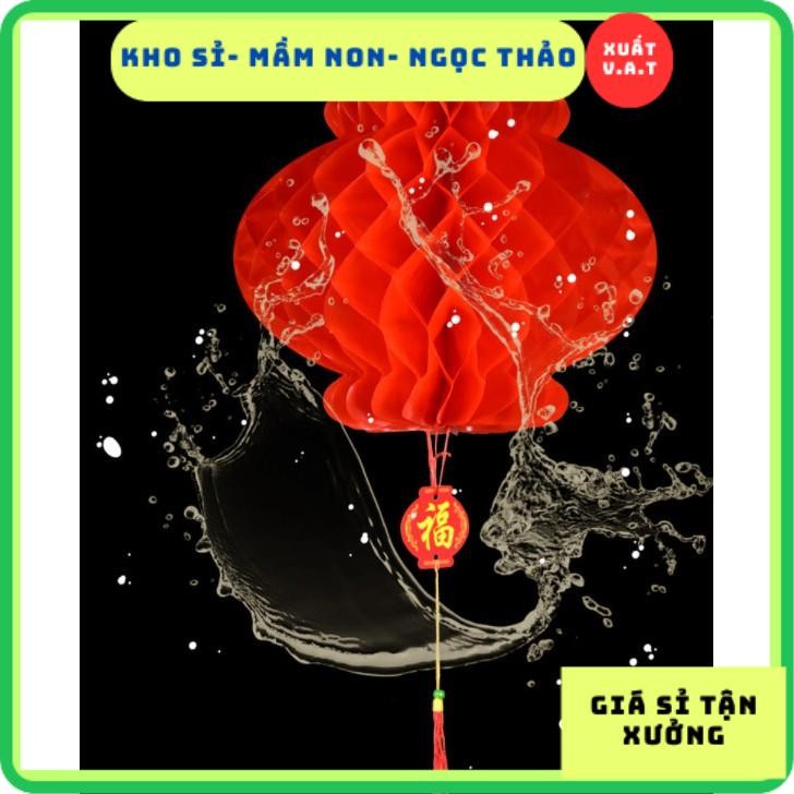[HCM] Đèn lồng xếp đỏ chữ Phúc 35/30/25/20/15 Cm treo trang trí Tết - đèn lồng đỏ nilong