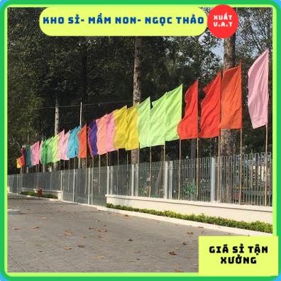 Bộ Cờ Chuối, Cờ Phướn 6 lá đủ màu sắc vải Phi bóng đẹp chịu nắng mưa