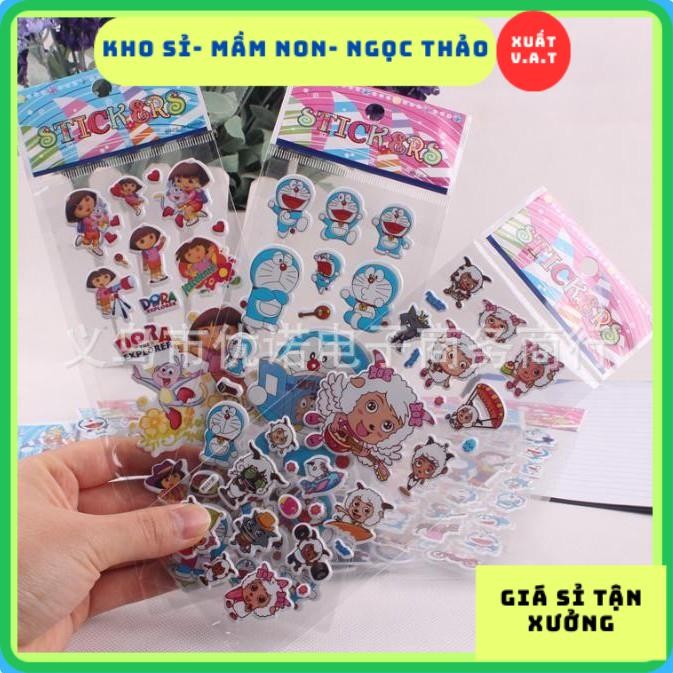 Set 10 tấm sticker vuông dán trang trí tập vở, bình nước, bút nước19 *9C cm