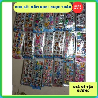 Set 10 tấm sticker vuông dán trang trí tập vở, bình nước, bút nước19 *9C cm