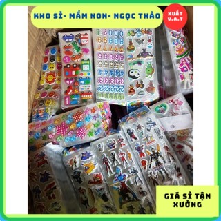 Set 10 tấm sticker vuông dán trang trí tập vở, bình nước, bút nước19 *9C cm