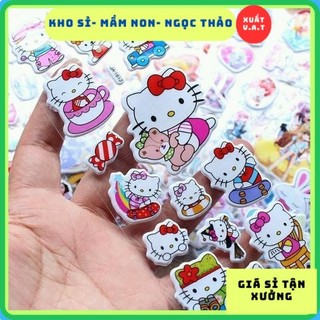 Set 10 tấm sticker vuông dán trang trí tập vở, bình nước, bút nước19 *9C cm