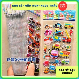 Set 10 tấm sticker vuông dán trang trí tập vở, bình nước, bút nước19 *9C cm