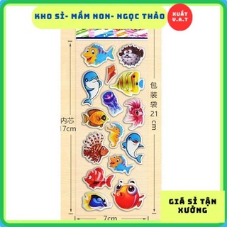 Set 10 tấm sticker vuông dán trang trí tập vở, bình nước, bút nước19 *9C cm
