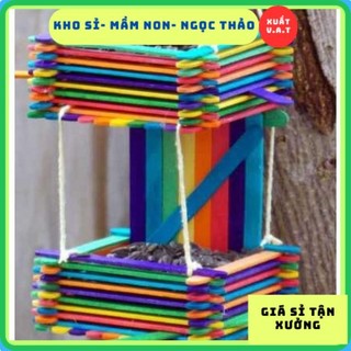 [Kho Sỉ] 50 que đè lưỡi màu 15*2cm
