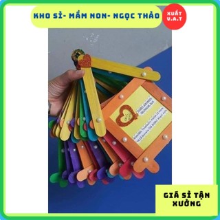 [Kho Sỉ] 50 que đè lưỡi màu 15*2cm
