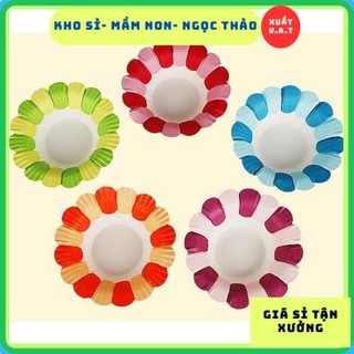 Set 10 dĩa giấy màu thủ công mầm non
