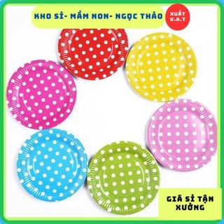 Set 10 dĩa giấy màu thủ công mầm non