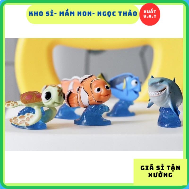 [Kho Sỉ] Nhân Vật Cá Disney, Bộ Mô Hình Finding Nemo Dory Shark chưa có đế