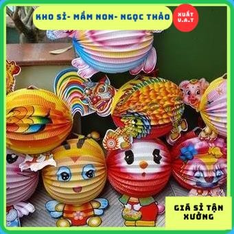 [XUẤT VAT] Lồng Đèn Trung Thu Xếp Giấy Hình Thú Cho BéLồng Đèn Truyền Thống Trang Trí Tết Trung Thu