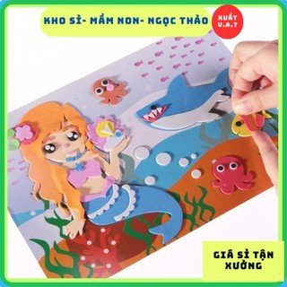 [Kho Sỉ] Tranh dán xốp khổ a4 - Tranh Thủ Công Cho Bé